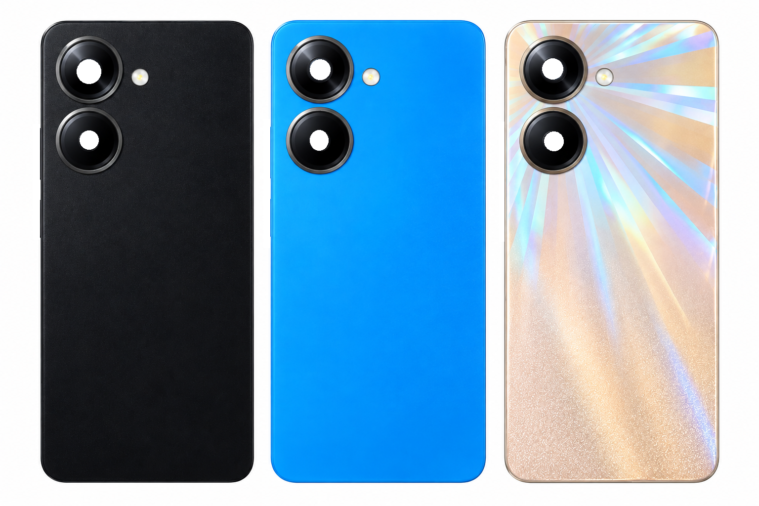 Compatible Replacement for Realme 10 Pro 5G Back Panel – Black, Blue & Gold